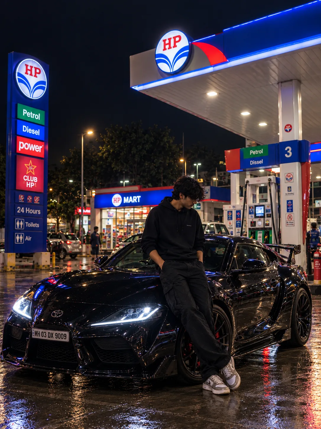HP Petrol Pump Boy AI Photo Prompt - Portraits AI Prompt for Midjourney, ChatGPT & Gemini