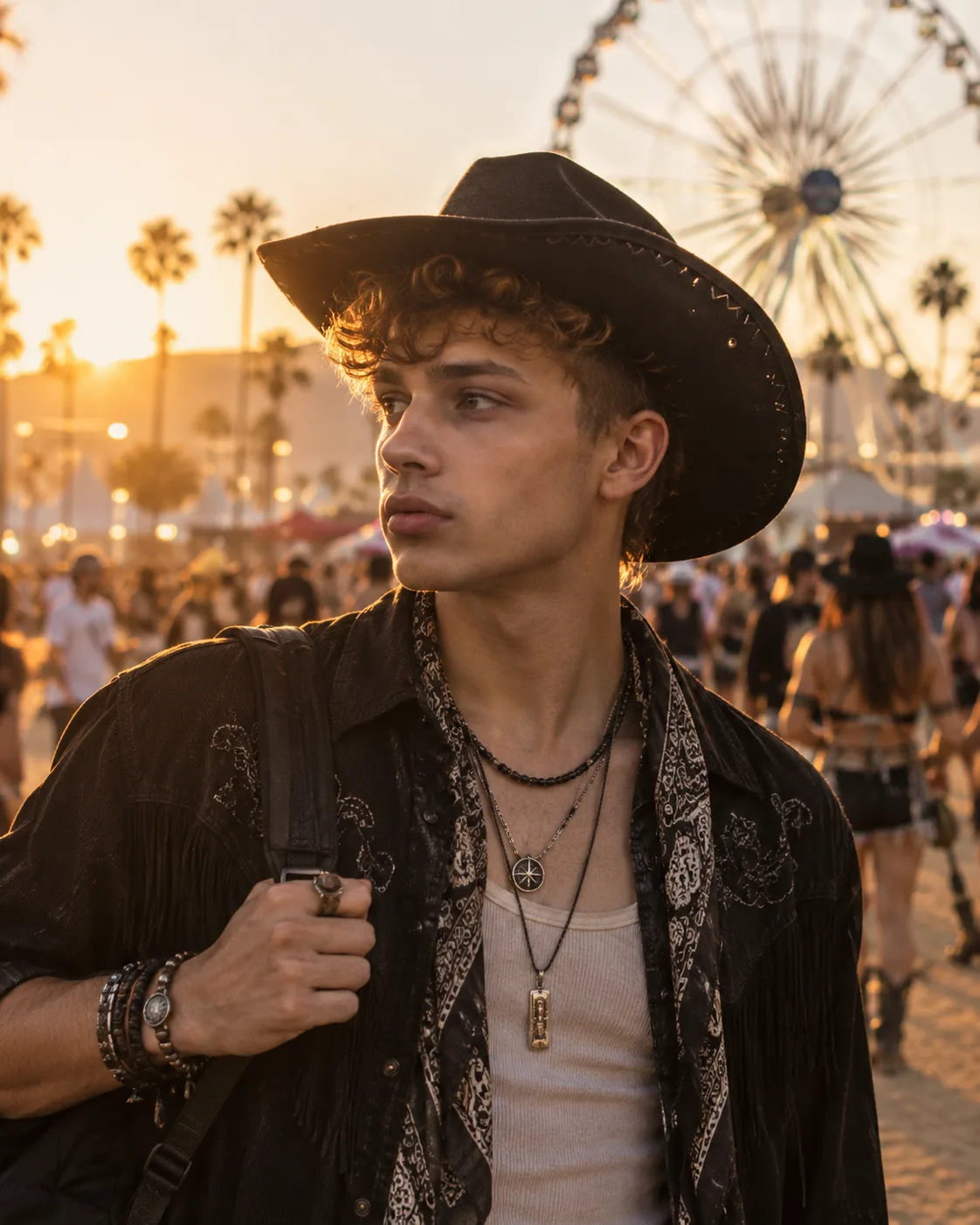 Coachella 2026 Boy AI Photo Prompt - Portraits AI Prompt for Midjourney, ChatGPT & Gemini
