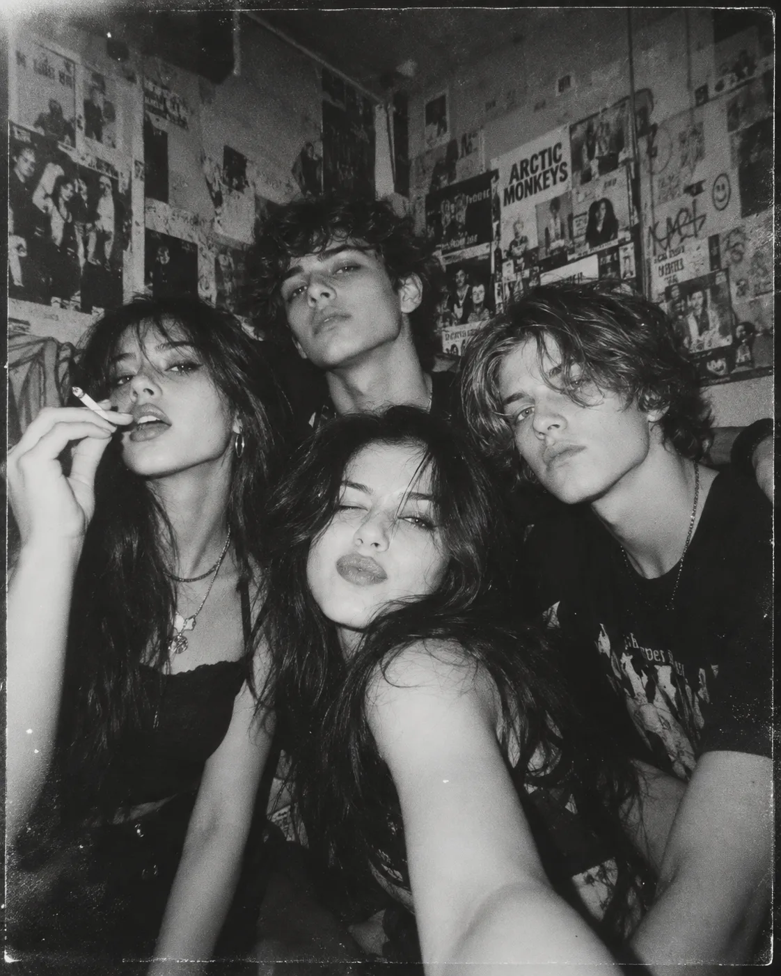 Black and White Group Photo AI Prompt - Portraits AI Prompt for Midjourney, ChatGPT & Gemini