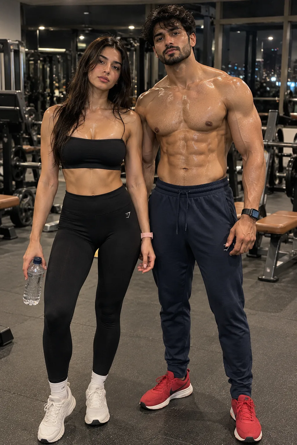 Gym Couple AI Photo Prompt - ChatGPT AI Prompt for Midjourney, ChatGPT & Gemini