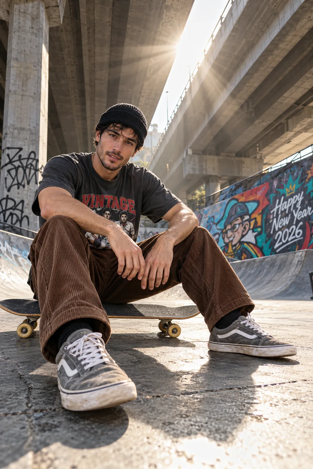 Skatepark Portrait AI Photo Prompt - Portraits AI Prompt for Midjourney, ChatGPT & Gemini